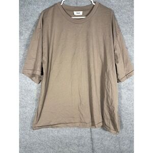 Elwood Mens XL Brown Organic Cotton Relaxed Fit Short Sleeve T-Shirt CT00018